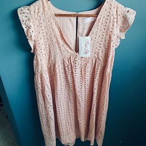 Pink Lily summer eyelet dress